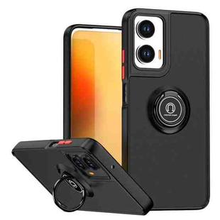 For Motorola Moto G35 Q Shadow 1 Series TPU + PC Phone Case with Ring(Black+Red)