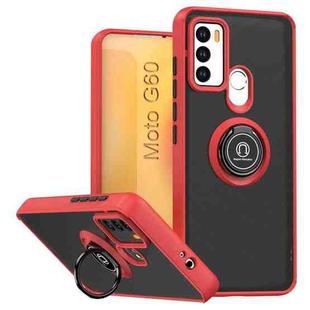For Motorola Moto G60 / G60s Q Shadow 1 Series TPU + PC Phone Case with Ring(Red)