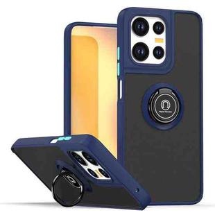 For Motorola Moto G75 5G Q Shadow 1 Series TPU + PC Phone Case with Ring(Royal Blue)
