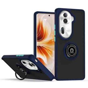 For OPPO Reno11 Pro Global Q Shadow 1 Series TPU + PC Phone Case with Ring(Royal Blue)