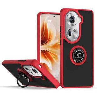 For OPPO Reno11 Global Q Shadow 1 Series TPU + PC Phone Case with Ring(Red)