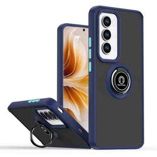 For OPPO Reno12 Pro Global Q Shadow 1 Series TPU + PC Phone Case with Ring(Royal Blue)