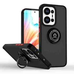 For OPPO Reno13 Pro Global Q Shadow 1 Series TPU + PC Phone Case with Ring(Black+Red)
