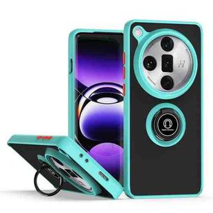 For OPPO Find X7 Q Shadow 1 Series TPU + PC Phone Case with Ring(Sky Blue)