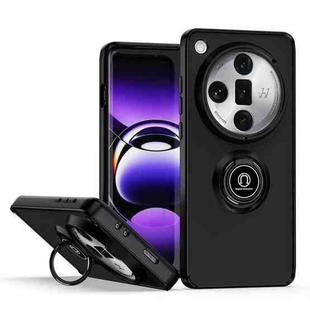 For OPPO Find X7 Ultra Q Shadow 1 Series TPU + PC Phone Case with Ring(Black+Black)