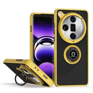 For OPPO Find X8 Pro Q Shadow 1 Series TPU + PC Phone Case with Ring(Yellow)