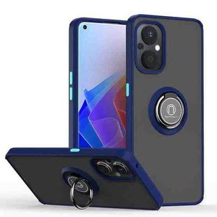 For OPPO Reno7 Z 5G Q Shadow 1 Series TPU + PC Phone Case with Ring(Royal Blue)