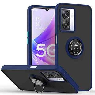For OPPO A57 5G 2022 Q Shadow 1 Series TPU + PC Phone Case with Ring(Royal Blue)