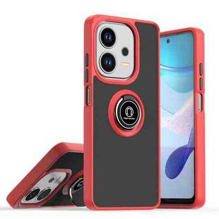 For OPPO A3 4G / A40 4G / A40M Q Shadow 1 Series TPU + PC Phone Case with Ring(Red)