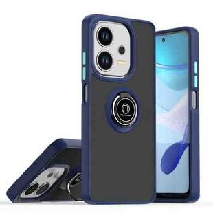 For OPPO A3 4G / A40 4G / A40M Q Shadow 1 Series TPU + PC Phone Case with Ring(Royal Blue)