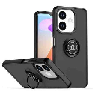 For OPPO A5 Pro 5G Global Q Shadow 1 Series TPU + PC Phone Case with Ring(Black+Black)