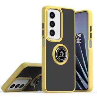 For OPPO A3 Pro 5G / A3 5G / A80 5G Q Shadow 1 Series TPU + PC Phone Case with Ring(Yellow)