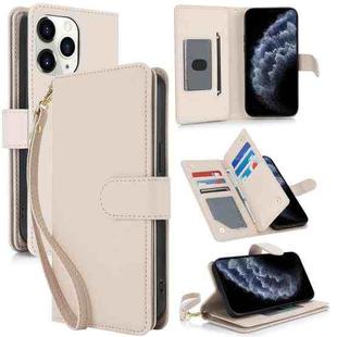 For iPhone 11 Pro Max Multi-Card Wallet RFID Leather Phone Case(Apricot)