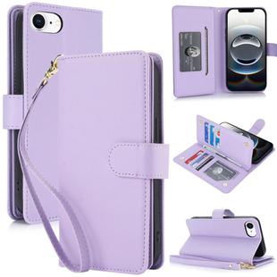 For iPhone 16e Multi-Card Wallet RFID Leather Phone Case(Light Purple)