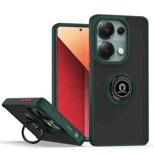 For Xiaomi Redmi Note 13 Pro 4G Q Shadow 1 Series TPU + PC Phone Case with Ring(Dark Green)