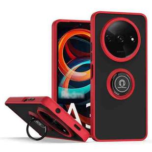 For Xiaomi Redmi A3 Q Shadow 1 Series TPU + PC Phone Case with Ring(Red)