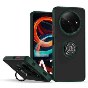 For Xiaomi Redmi A3 Q Shadow 1 Series TPU + PC Phone Case with Ring(Dark Green)