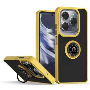 For Infinix Hot 40 / Hot 40 Pro Q Shadow 1 Series TPU + PC Phone Case with Ring(Yellow)