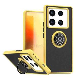 For Infinix Note 40 Pro 4G / 5G Q Shadow 1 Series TPU + PC Phone Case with Ring(Yellow)