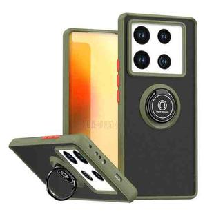 For Infinix Note 40 Pro 4G / 5G Q Shadow 1 Series TPU + PC Phone Case with Ring(Army Green)