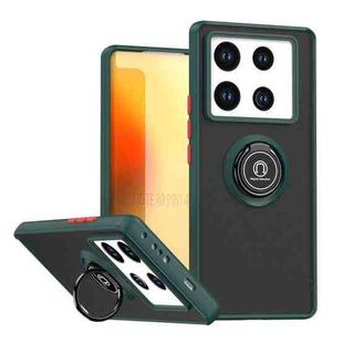 For Infinix Note 40 Pro 4G / 5G Q Shadow 1 Series TPU + PC Phone Case with Ring(Dark Green)