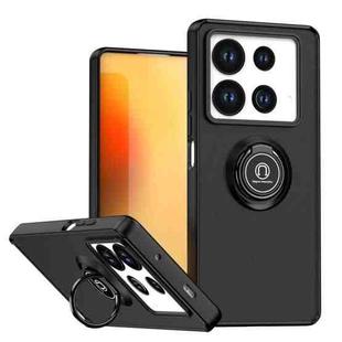 For Infinix Note 40 4G Q Shadow 1 Series TPU + PC Phone Case with Ring(Black+Black)