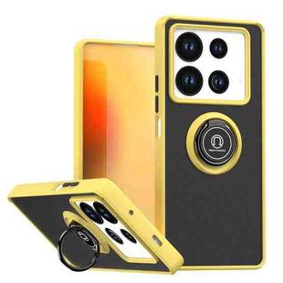 For Infinix Note 40 4G Q Shadow 1 Series TPU + PC Phone Case with Ring(Yellow)