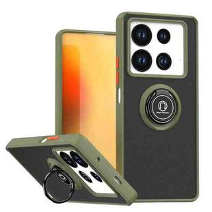 For Infinix Note 40 4G Q Shadow 1 Series TPU + PC Phone Case with Ring(Army Green)