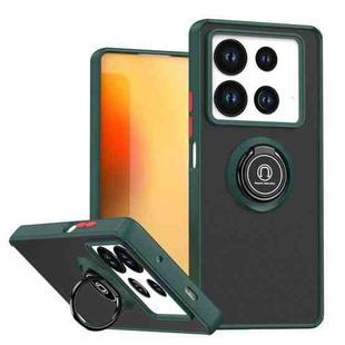 For Infinix Note 40 4G Q Shadow 1 Series TPU + PC Phone Case with Ring(Dark Green)