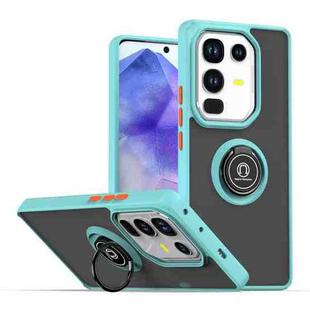 For Infinix Note 50 Pro 4G Q Shadow 1 Series TPU + PC Phone Case with Ring(Sky Blue)