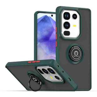 For Infinix Note 50 Pro 4G Q Shadow 1 Series TPU + PC Phone Case with Ring(Dark Green)