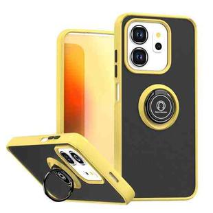 For Infinix Smart 9 / Hot 50i Q Shadow 1 Series TPU + PC Phone Case with Ring(Yellow)