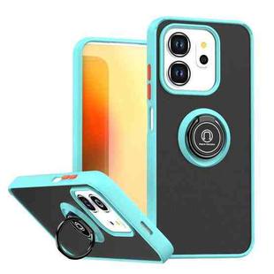 For Infinix Smart 9 / Hot 50i Q Shadow 1 Series TPU + PC Phone Case with Ring(Sky Blue)