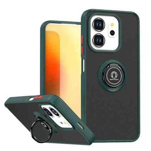 For Infinix Smart 9 / Hot 50i Q Shadow 1 Series TPU + PC Phone Case with Ring(Dark Green)