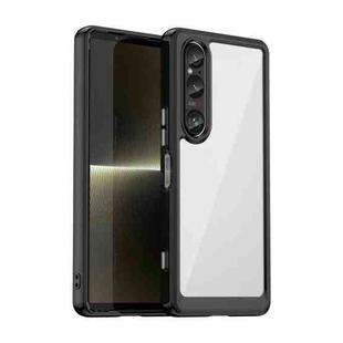 For Sony Xperia 1 VI Colorful Series Acrylic Hybrid TPU Phone Case(Black)