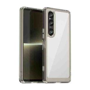 For Sony Xperia 1 VI Colorful Series Acrylic Hybrid TPU Phone Case(Transparent Grey)