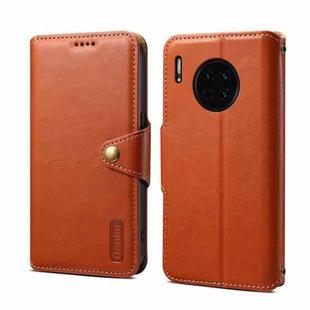 For Huawei Mate 30 Denior Cowhide Texture Wallet Style Leather Phone Case(Brown)