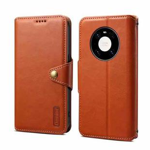 For Huawei Mate 40 Pro Denior Cowhide Texture Wallet Style Leather Phone Case(Brown)