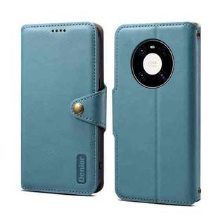 For Huawei Mate 40 Pro Denior Cowhide Texture Wallet Style Leather Phone Case(Blue)