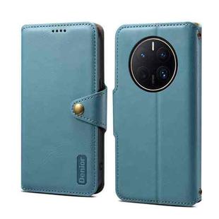 For Huawei Mate 50 Pro Denior Cowhide Texture Wallet Style Leather Phone Case(Blue)