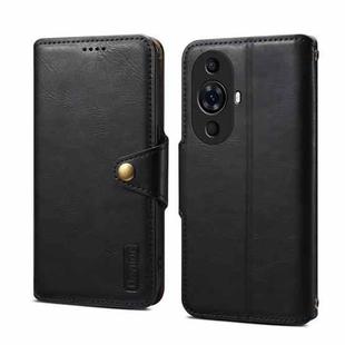 For Huawei nova 11 Pro Denior Cowhide Texture Wallet Style Leather Phone Case(Black)