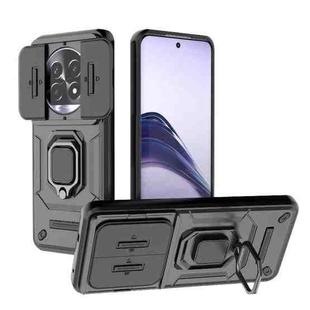 For Realme 13 Pro 5G Global Sliding Camshield TPU + PC Shockproof Phone Case with Holder(Black)