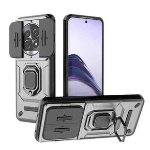 For Realme 13 Pro 5G Global Sliding Camshield TPU + PC Shockproof Phone Case with Holder(Grey)