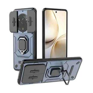 For Realme 14 Pro 5G Global Sliding Camshield TPU + PC Shockproof Phone Case with Holder(Blue)