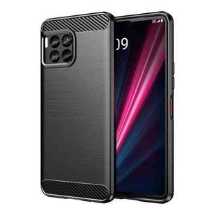 For T-Mobile REVVL 7 Pro 5G Carbon Fiber Brushed Texture TPU Phone Case(Black)