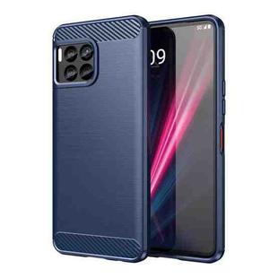 For T-Mobile REVVL 7 Pro 5G Carbon Fiber Brushed Texture TPU Phone Case(Blue)