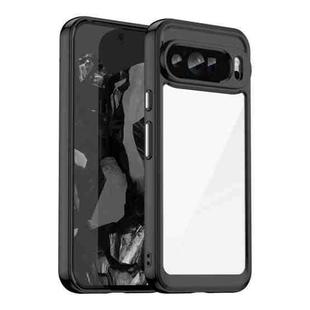 For Google Pixel 9 Pro XL Colorful Series Acrylic Hybrid TPU Phone Case(Black)