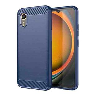 For Samsung Galaxy Xcover 7 Carbon Fiber Brushed Texture TPU Phone Case(Blue)