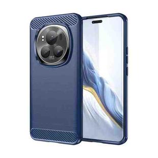 For Honor Magic 6 Pro Carbon Fiber Brushed Texture TPU Phone Case(Blue)