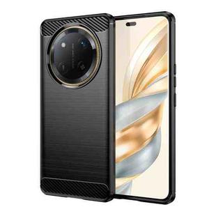 For Honor X60 Pro Carbon Fiber Brushed Texture TPU Phone Case(Black)